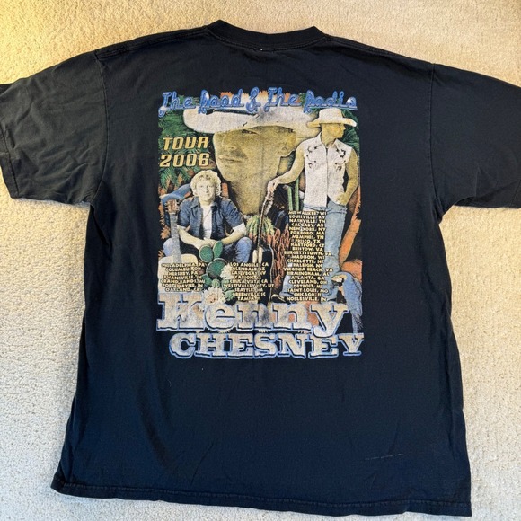 VTG Y2K Kenny Chesney The Road The Radio Tour 2006 T Shirt Mens XL Concert Merch - Picture 2 of 6